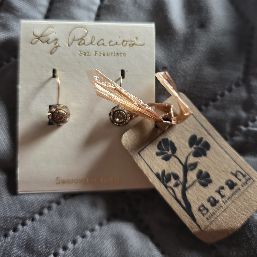 Gold Swarovski Earrings